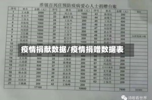 疫情捐献数据/疫情捐赠数据表