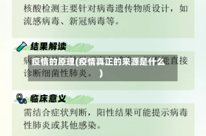 疫情的原理(疫情真正的来源是什么)