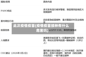 此次疫情疫苗(疫情疫苗接种有什么危害吗)