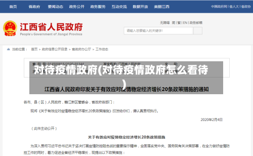 对待疫情政府(对待疫情政府怎么看待)-第1张图片