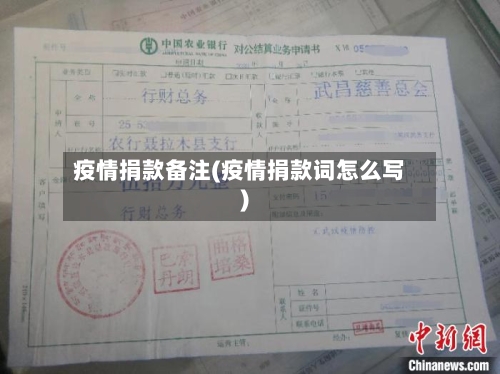 疫情捐款备注(疫情捐款词怎么写)-第1张图片