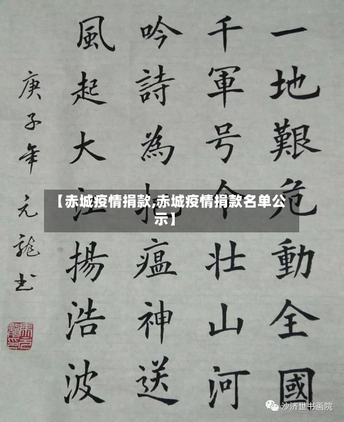 【赤城疫情捐款,赤城疫情捐款名单公示】-第2张图片