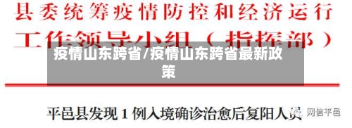 疫情山东跨省/疫情山东跨省最新政策-第3张图片