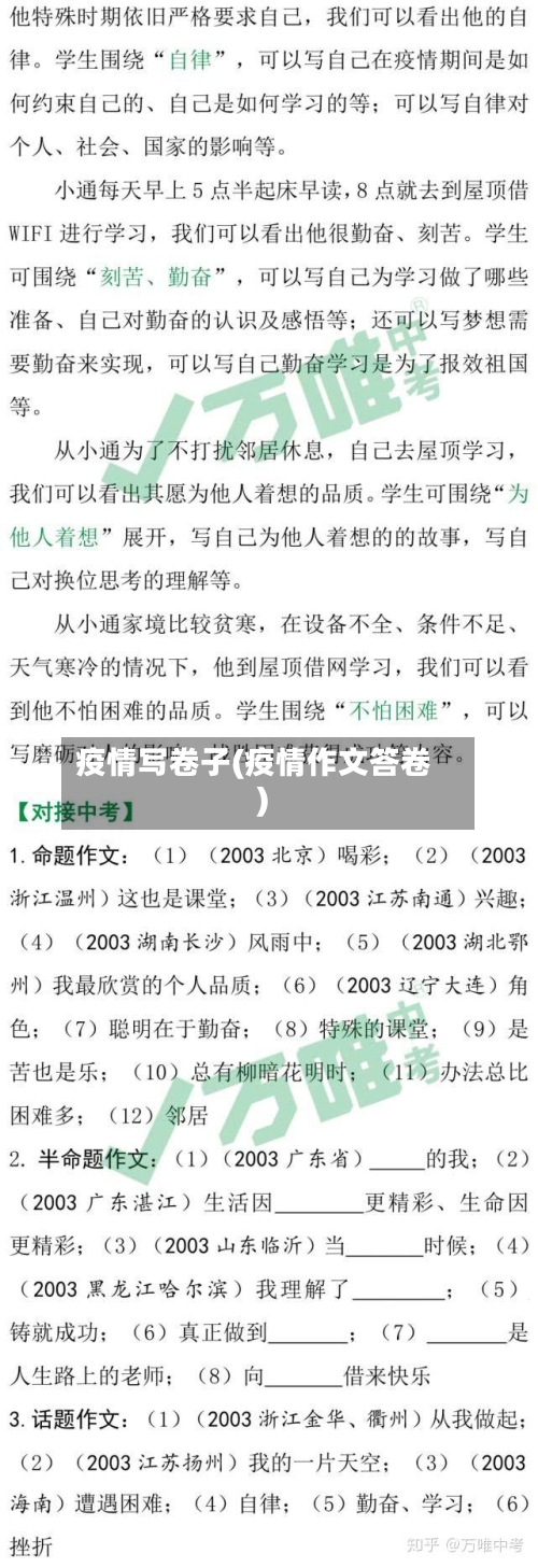 疫情写卷子(疫情作文答卷)-第2张图片