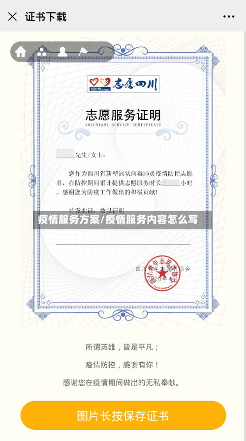 疫情服务方案/疫情服务内容怎么写-第1张图片